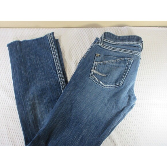 BKE Stella Jeans Blue Jeans 27R Rise 6  Embroidered and Rhinestones - Picture 7 of 7